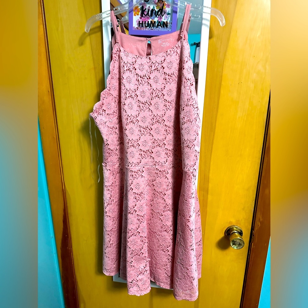 No boundaries peach lace dress XXL